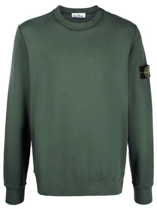 Wappen Patch Crew Neck Sweatshirt Dark Green - STONE ISLAND - BALAAN 2