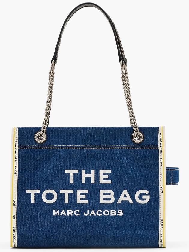 Denim Chain The Medium Tote Dark Wash 2F4HTT018H05 473 - MARC JACOBS - BALAAN 1