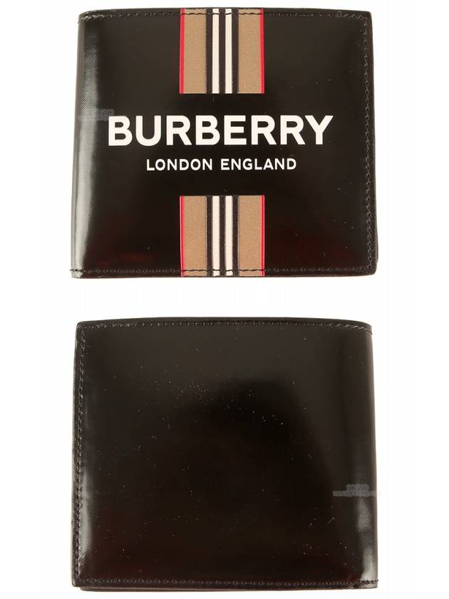 8032487 1 Stripe Logo Half Wallet Black Wallet TJ - BURBERRY - BALAAN 4