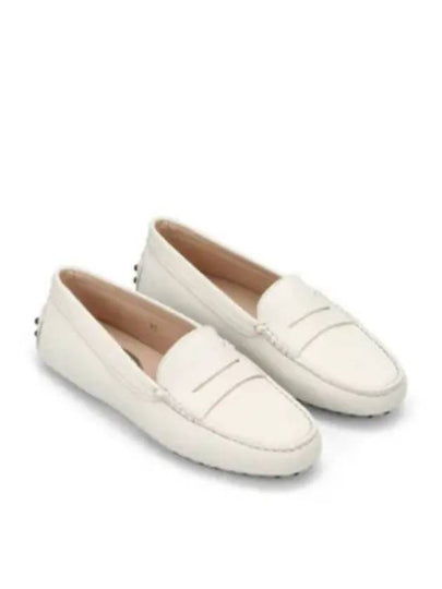 Women's Gommino Leather Driving Shoes White - TOD'S - BALAAN 2