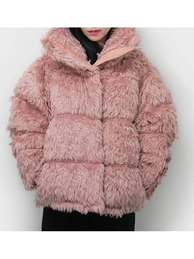 Furry Puffer Jacket Blossom Pink - ACNE STUDIOS - BALAAN 2