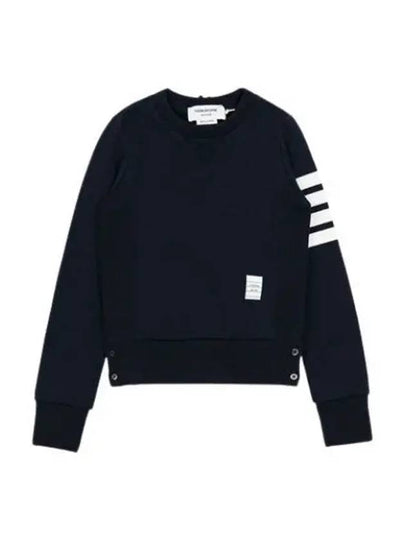 Engineered 4 Bar Stripe Loopback Jersey Knit Crewneck Sweatshirt Navy - THOM BROWNE - BALAAN 2