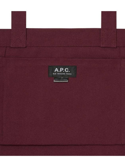 Ru 1987 University Tote Bag Eco Burgundy Unisex - A.P.C. - BALAAN 2