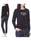 Women's Tina Logo Sweat Sweatshirt Black - A.P.C. - BALAAN 2