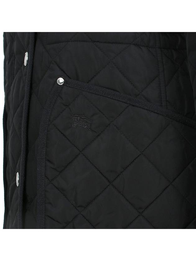 Diamond Quilted Long Nylon Jacket Black - BURBERRY - BALAAN 11