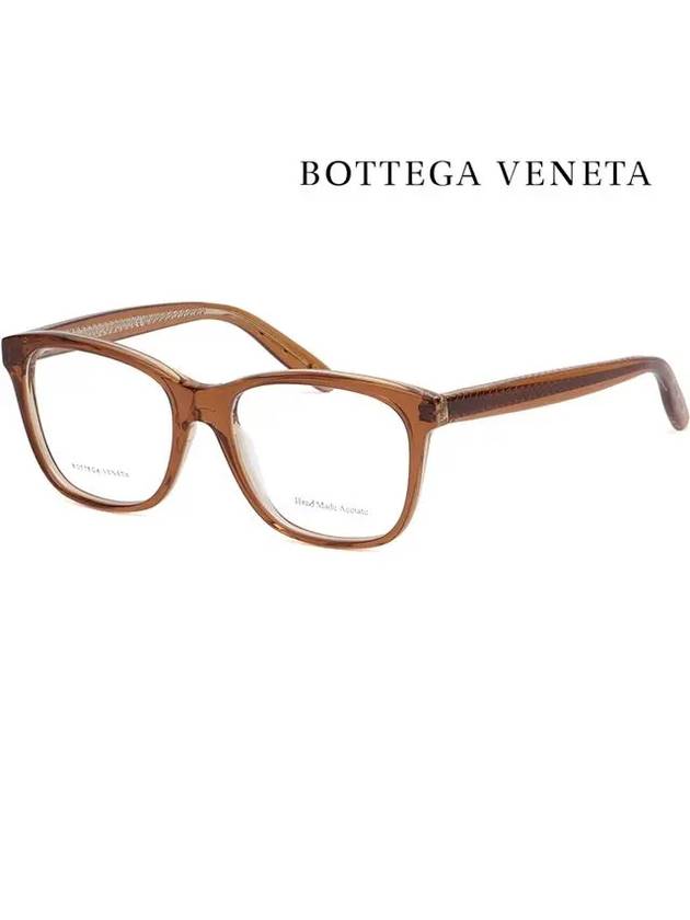 Glasses frame BV244 F2I horn rim brown translucent square - BOTTEGA VENETA - BALAAN 1
