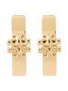 Kira Double T Huggie Earrings Gold - TORY BURCH - BALAAN 2