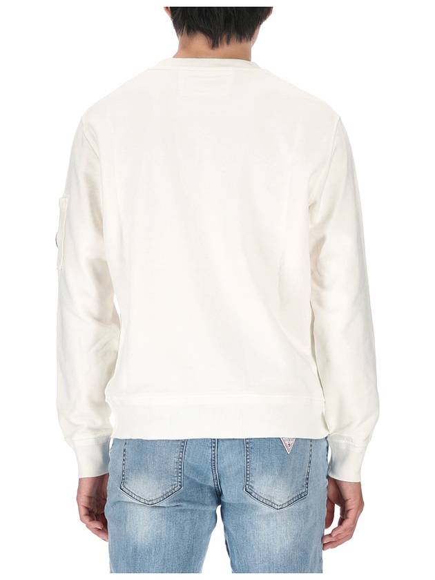 Men's Cotton Fleece Sweatshirt White - CP COMPANY - BALAAN.