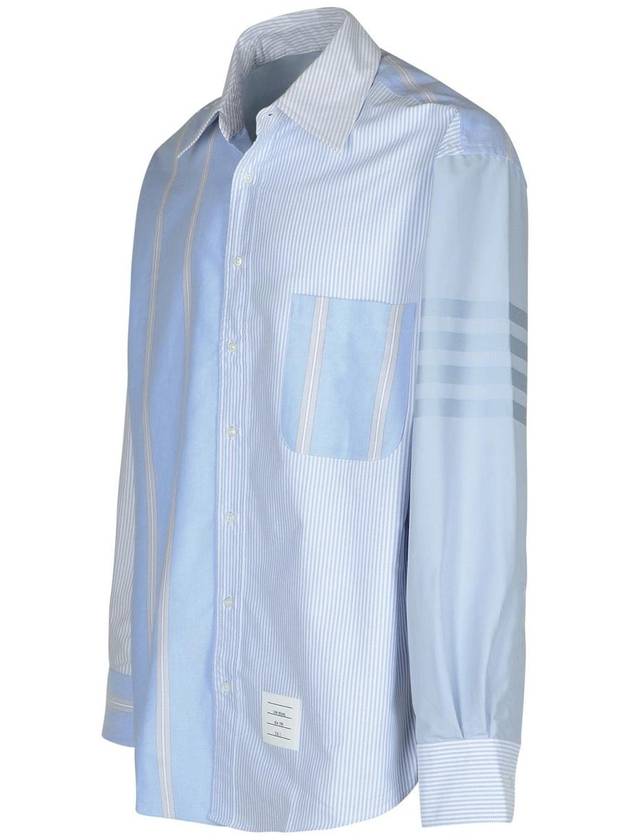 Oversized long sleeve shirt blue - THOM BROWNE - BALAAN 3