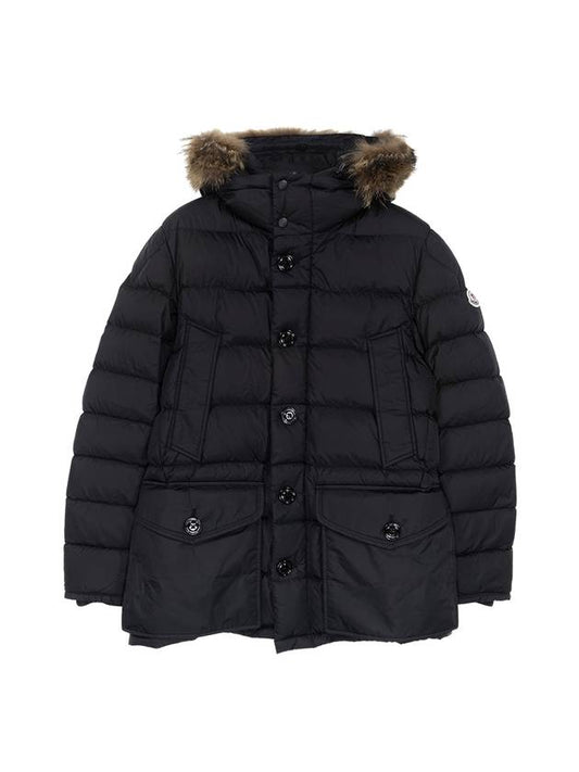 Cluny Long Down Jacket Black - MONCLER - BALAAN 1