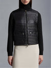 Women's Padded Wool Cardigan Black - MONCLER - BALAAN 6