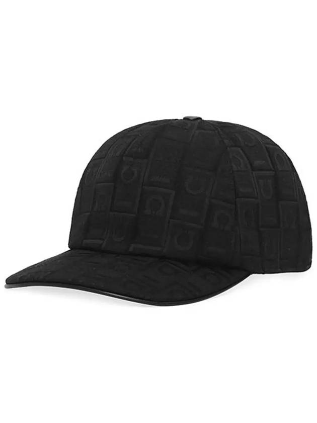 Gancini Monogram Ball Cap Black - SALVATORE FERRAGAMO - BALAAN 6