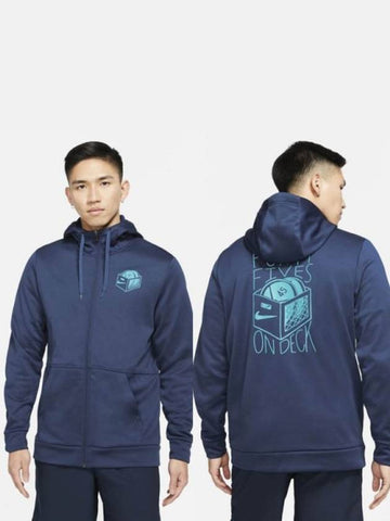 01CZ2422410Therma Fit Forty Five Full Zip Up Hooded Zip Up JacketNavy - NIKE - BALAAN 1