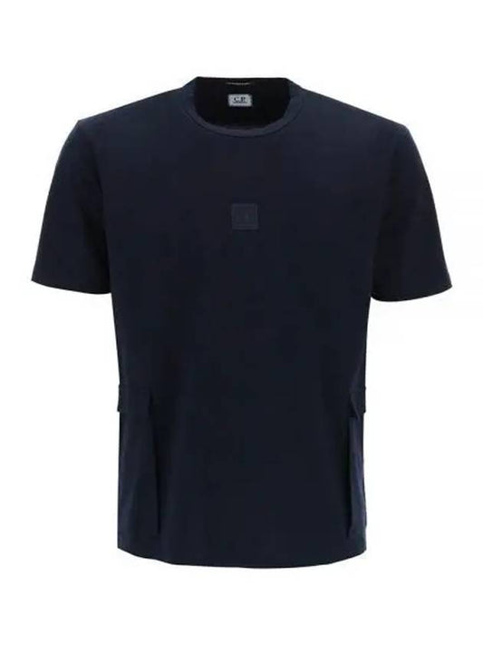 Metropolis Pocket Jersey Short Sleeve T-Shirt Navy - CP COMPANY - BALAAN 2