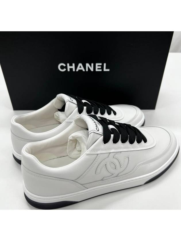 CC logo men s sneakers white G39980 - CHANEL - BALAAN 3