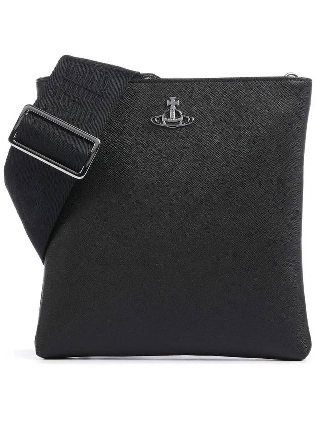 ORB Logo Square Cross Bag Black - VIVIENNE WESTWOOD - BALAAN 3