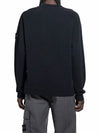 Wappen Patch Crew Neck Cotton Sweatshirt Black - STONE ISLAND - BALAAN 4