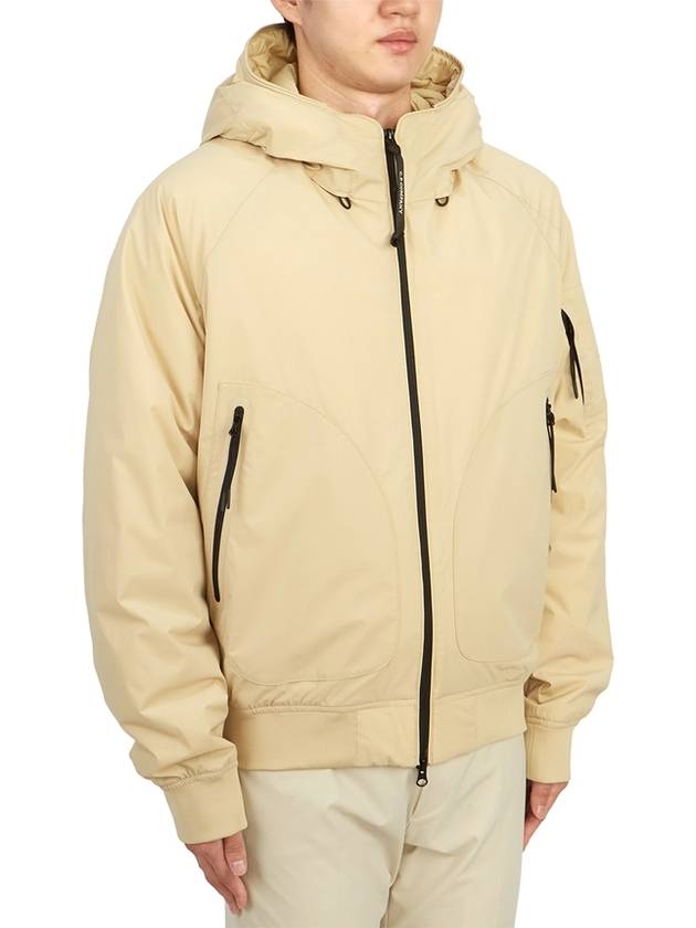 Pro-Tech Ribbed Hooded Jacket Beige - CP COMPANY - BALAAN 5