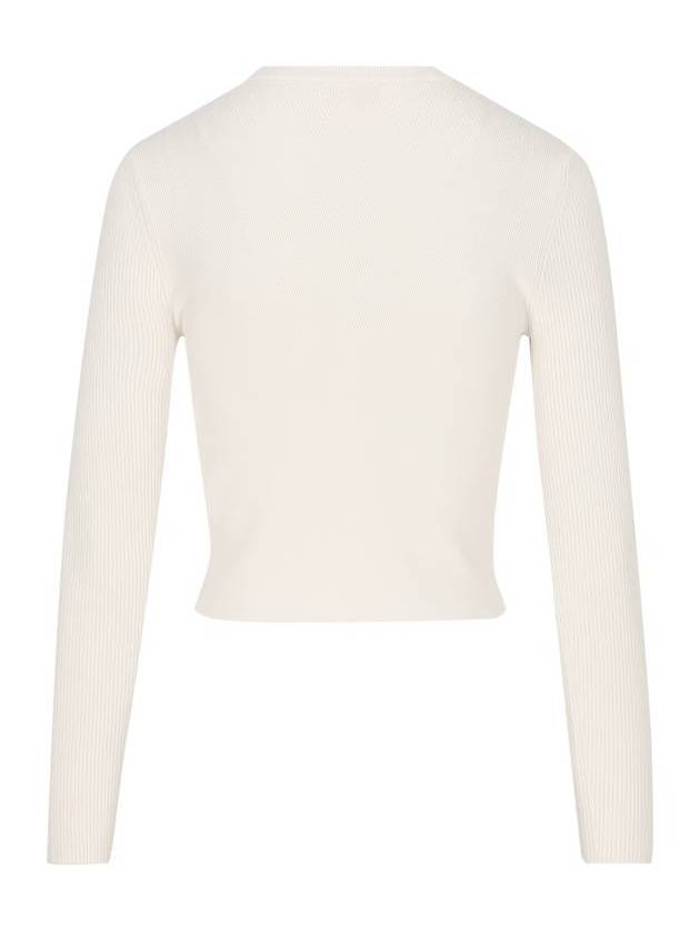 M Valary Ribbed Long Sleeve Knit Top White - DIESEL - BALAAN 3