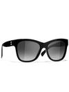 Eyewear Oversized Oval Sunglasses Black - CHANEL - BALAAN 2