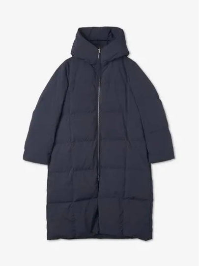 Quilted Hood Down Long Padded Navy - JIL SANDER - BALAAN 2