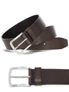 Rogue Angry Birds Buckle Leather Belt Dark Brown - HUGO BOSS - BALAAN.