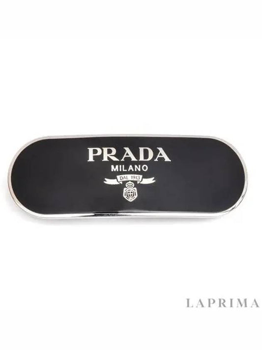 Round Metal Hair Clip Black - PRADA - BALAAN 2