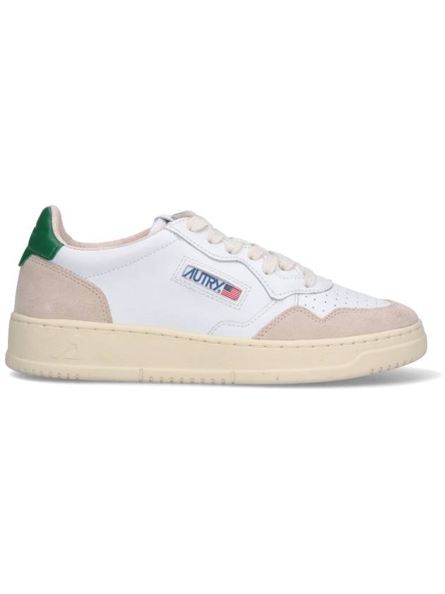 Men's Medalist Leather Low Top Sneakers Green Tab - AUTRY - BALAAN 2