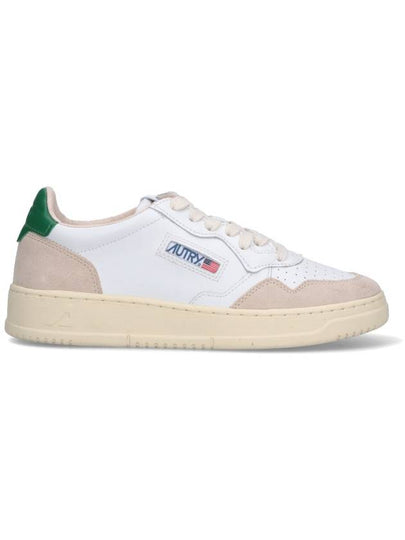 Men's Medalist Leather Low Top Sneakers Green Tab - AUTRY - BALAAN 2