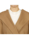 Vidim Hooded Virgin Wool Single Coat Light Brown - MAX MARA - BALAAN 6