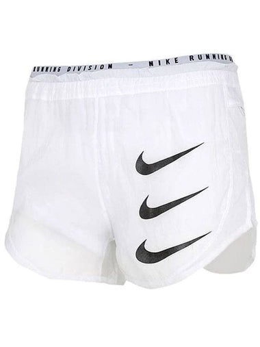 Women's Tempo Lux Run Swoosh Shorts White - NIKE - BALAAN 1