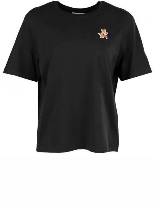 Speedy Fox Patch Comfort Short Sleeve T Shirt Black - MAISON KITSUNE - BALAAN 2