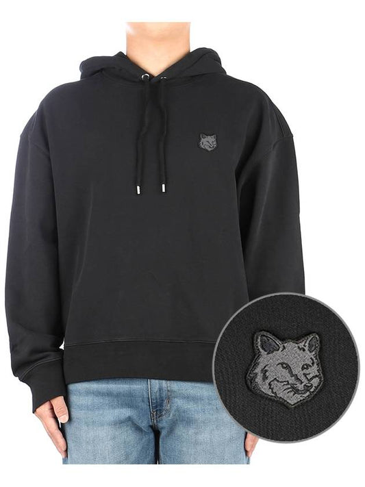 Bold Fox Head Patch Oversize Hoodie Black - MAISON KITSUNE - BALAAN 2