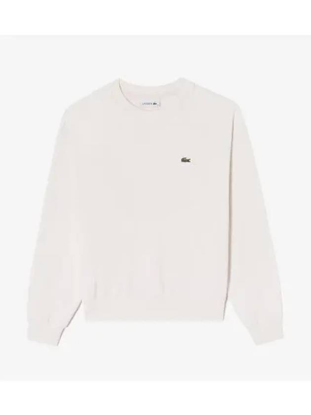 Women s Basic Crew Neck Sweatshirt Cream - LACOSTE - BALAAN 1