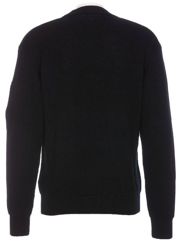 Re-Wool Lens Crewneck Knit Top Black - CP COMPANY - BALAAN 3