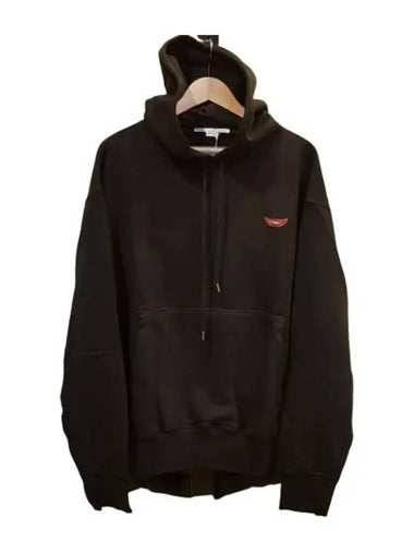 No Smile Cotton Hoodie Black - STELLA MCCARTNEY - BALAAN 1