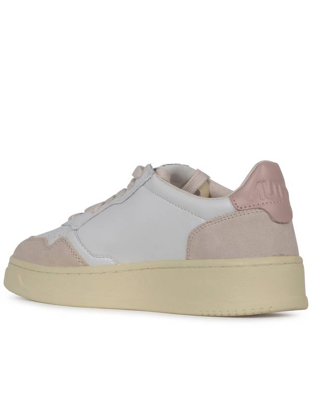 Medalist Leather Suede Low Top Sneakers White Pink - AUTRY - BALAAN 4