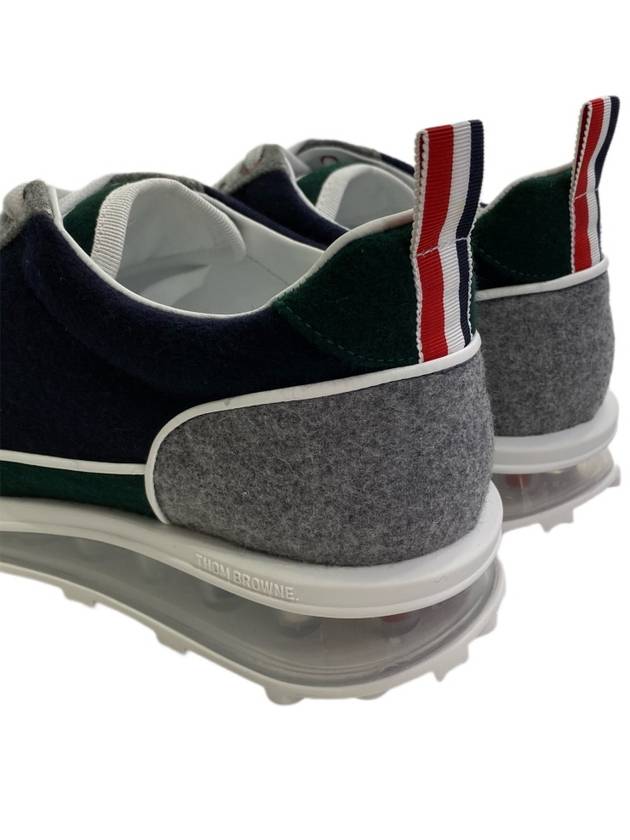 Melton Clear Sole Tech Runner Sneakers Navy Grey - THOM BROWNE - BALAAN 6