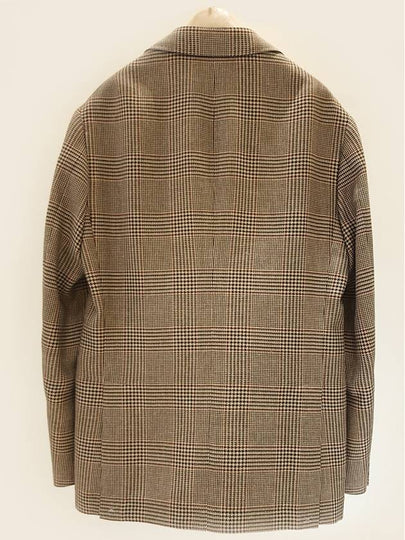 Men's Glen Check Jacket Brown MQ415BTD C018 - BRUNELLO CUCINELLI - BALAAN 2