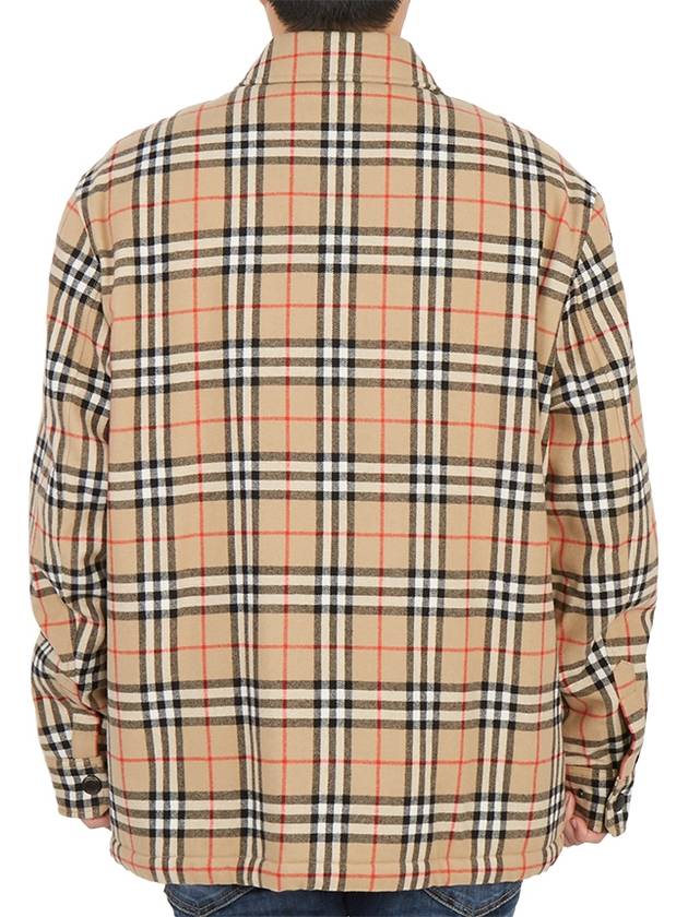 Vintage Check Wool Cotton Over Long Sleeve Shirt Archive Beige - BURBERRY - BALAAN 6