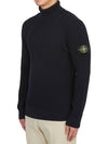 Men's Logo Patch Turtleneck Navy - STONE ISLAND - BALAAN 3