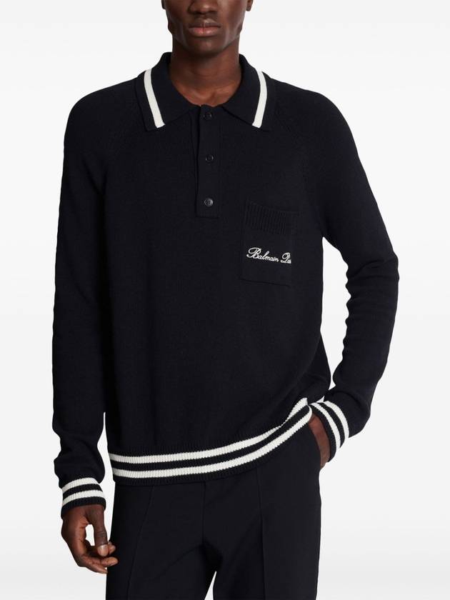 BALMAIN LS BALMAIN SIGNATURE WOOL POLO - BALMAIN - BALAAN 5