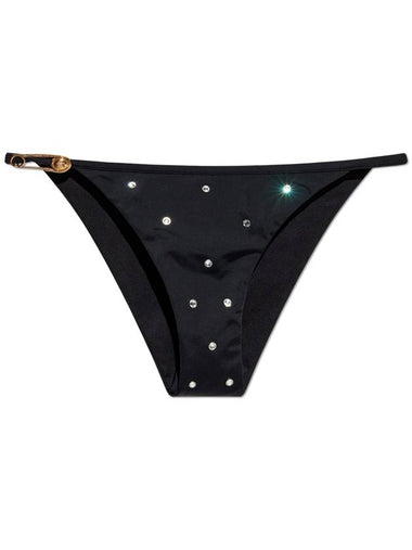 Versace Swimwear Bottoms With Shimmering Appliqués, Women's, Black - VERSACE - BALAAN 1