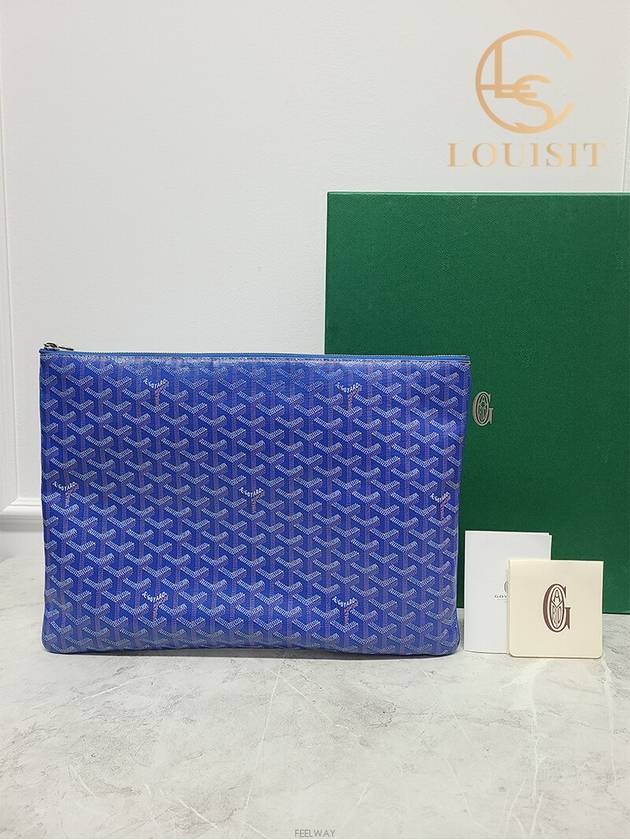 Used luxury goods Lewis It GM Special blue Senna clutch bag - GOYARD - BALAAN 8