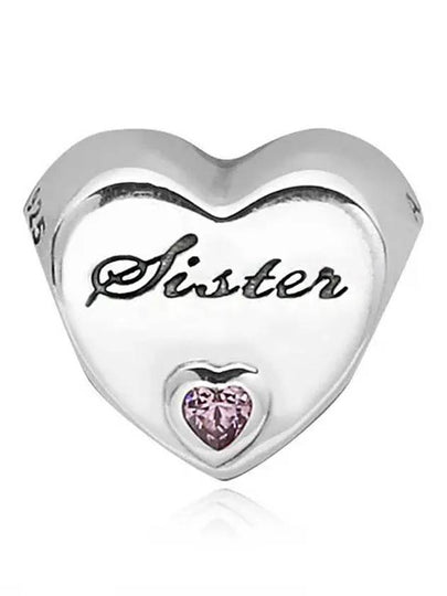 Sister Heart Bracelet Charm Silver - PANDORA - BALAAN 2