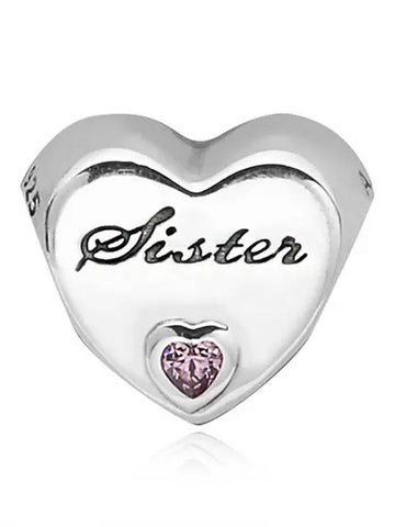 Sister Heart Bracelet Charm Silver - PANDORA - BALAAN 1