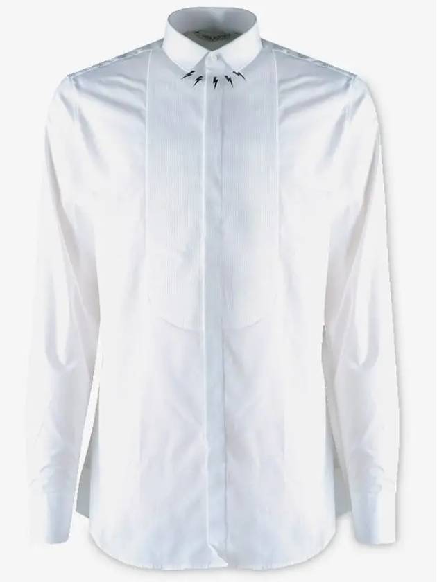 Men's Thunder Print White Shirt - NEIL BARRETT - BALAAN 3