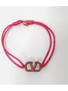 V Logo Garavani Bracelet Pink - VALENTINO - BALAAN 4