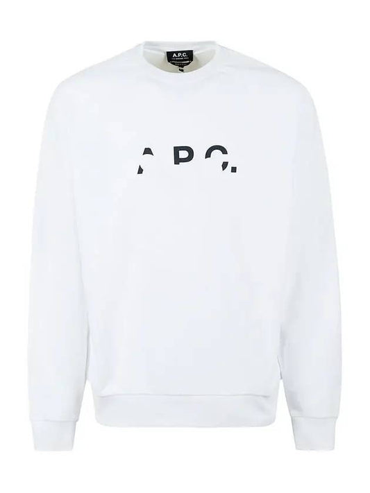 Logo Paint Long Sleeve T-Shirt White - A.P.C. - BALAAN.