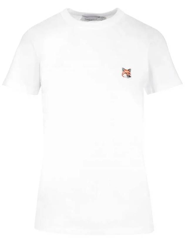 Fox Head Patch Short Sleeve T-Shirt White - MAISON KITSUNE - BALAAN 2